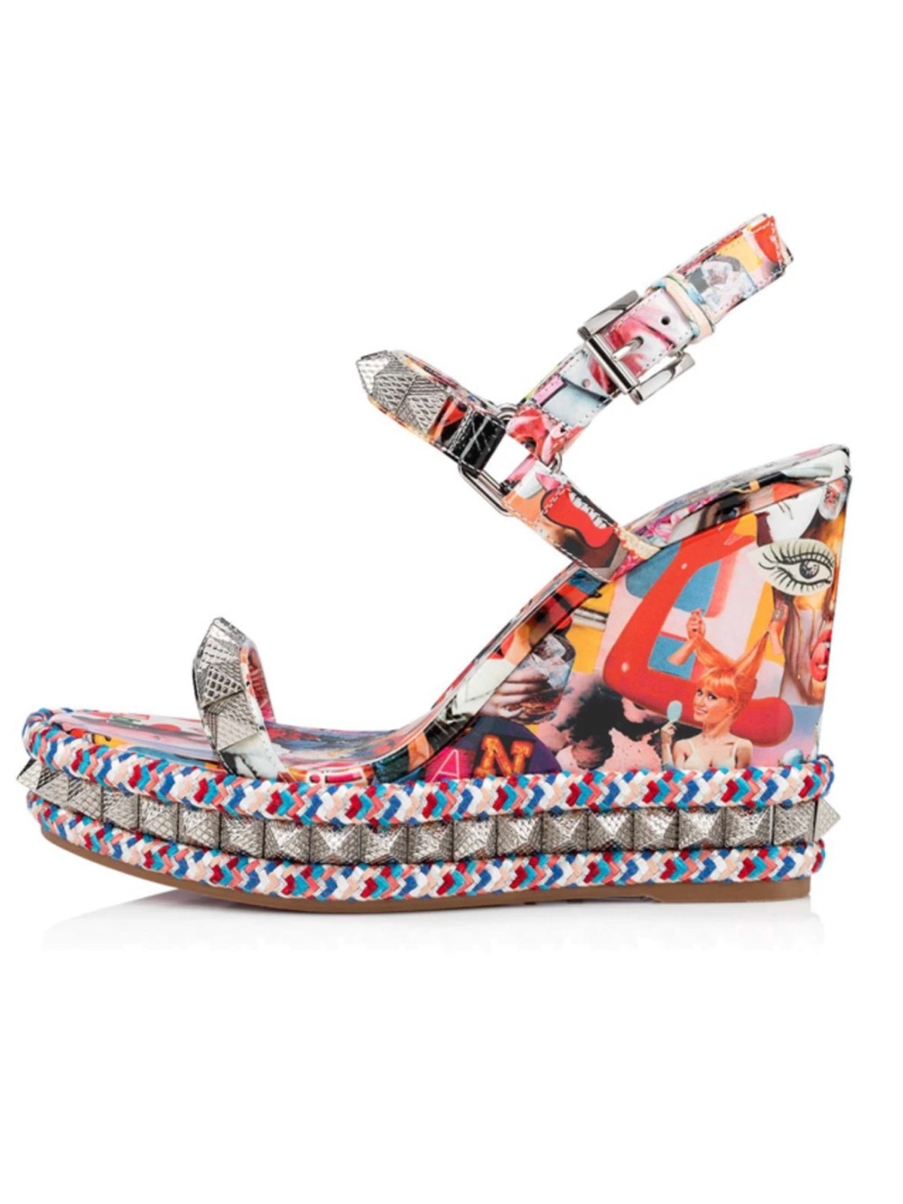 Christian Louboutin Multi Colour Patent Pyraclou Oh Xtian